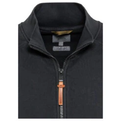 Camel Active Herren Sweatjacke Asphalt Grey -Modebekleidungs Geschäft camel active sweatjacke schwarz 88 detail vorne