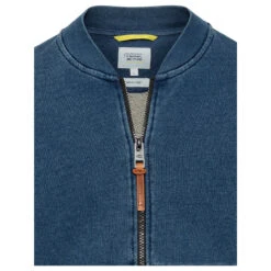 Camel Active Herren Sweatjacke Night Blue Denim -Modebekleidungs Geschäft camel active sweatjacket sweatjacke blau 47 detail vorne