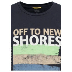 Camel Active Herren T-Shirt Night Blue Nature Print 6 Camel Active Herren T-Shirt Night Blue Nature Print -Modebekleidungs Geschäft camel active t shirt blau 47 detail vorne