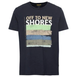 Camel Active Herren T-Shirt Night Blue Nature Print