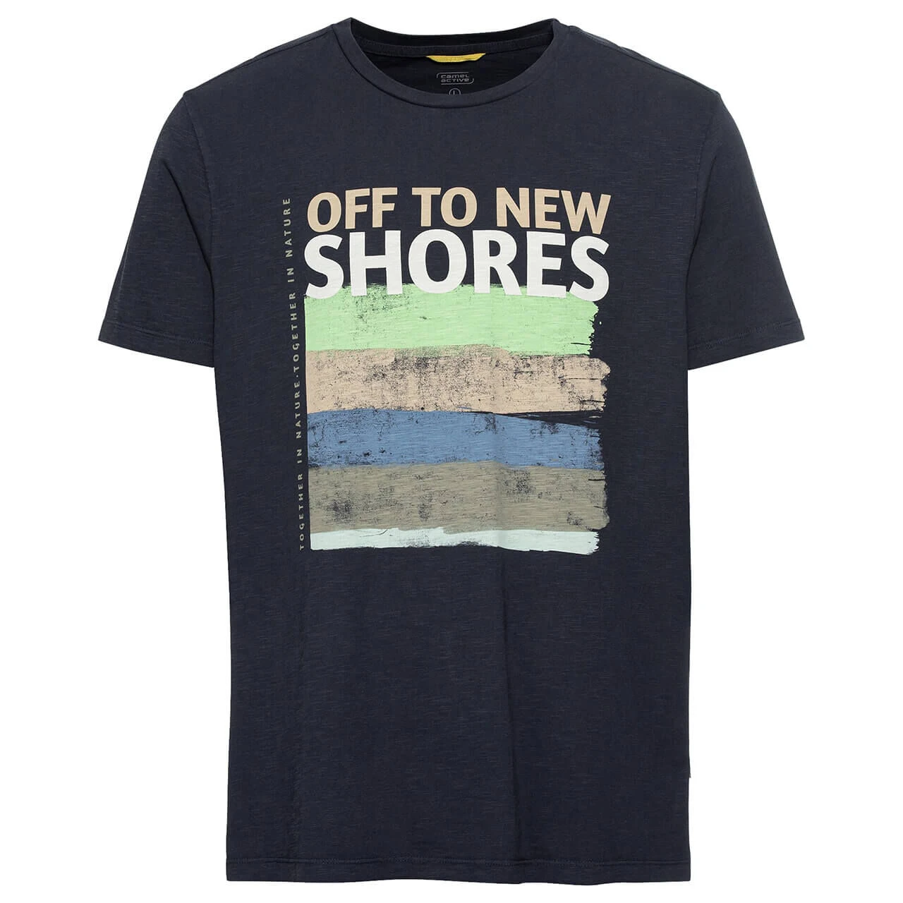 Camel Active Herren T-Shirt Night Blue Nature Print 1 Camel Active Herren T-Shirt Night Blue Nature Print
