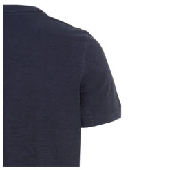Camel Active Herren T-Shirt Night Blue Melange -Modebekleidungs Geschäft camel active t shirt dunkelblau 47 detail aermel hinten