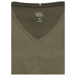 Camel Active Damen T-Shirt Khaki -Modebekleidungs Geschäft camel active t shirt gruen 32 detail vorne