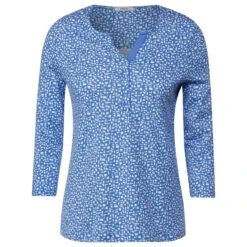 Cecil Damen 3/4 Arm Shirt Minimal Tunic Water Blue