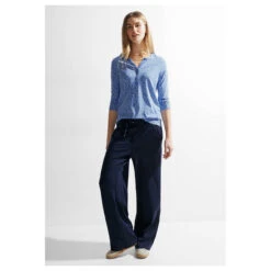 Cecil Damen 3/4 Arm Shirt Minimal Tunic Water Blue 9 Cecil Damen 3/4 Arm Shirt Minimal Tunic Water Blue -Modebekleidungs Geschäft cecil 2 colored minimal tunic shirt blau 25298 model