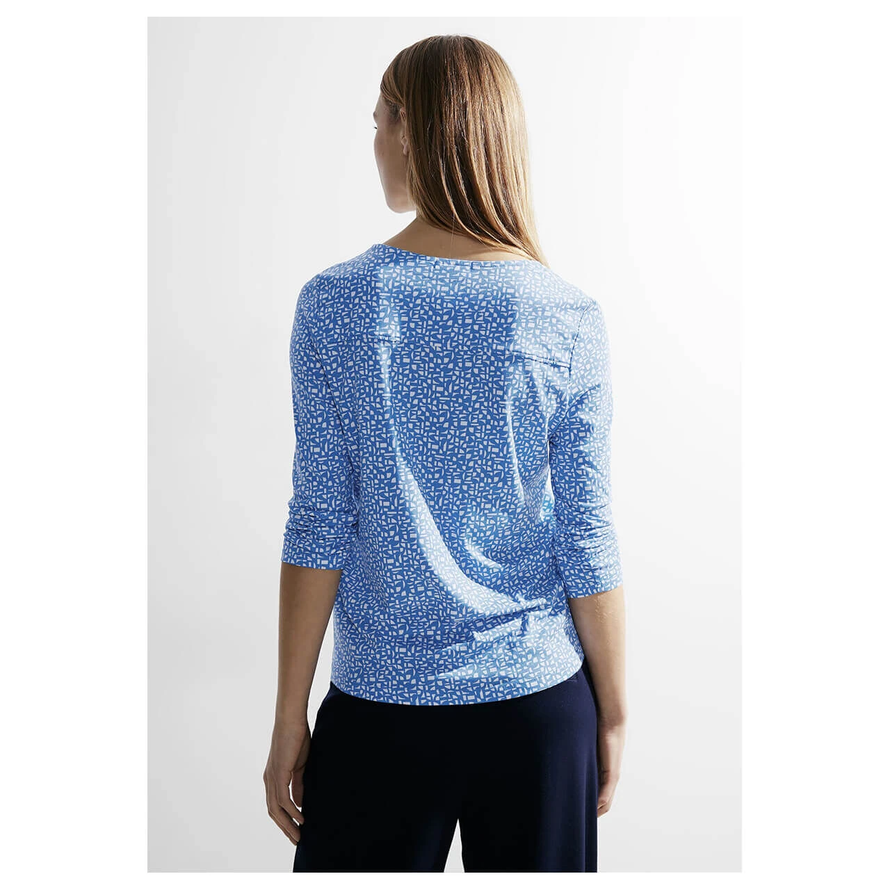 Cecil Damen 3/4 Arm Shirt Minimal Tunic Water Blue 3 Cecil Damen 3/4 Arm Shirt Minimal Tunic Water Blue – Bild 3