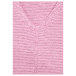 Cecil Damen 3/4 Arm Pullover Structured V-Neck Tender Rose Melange -Modebekleidungs Geschäft cecil 3 4 arm structured v neck pullover rosa 15644 detail