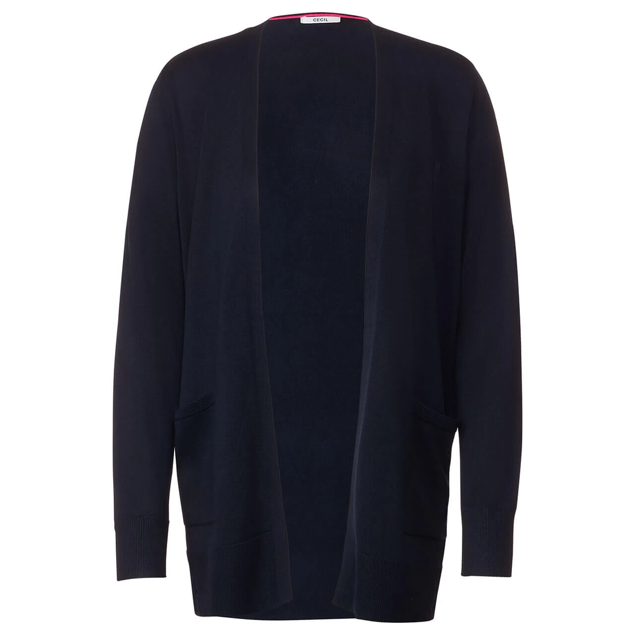 Cecil Damen Long Strickjacke Basic Open Cardigan Night Sky Blue 1 Cecil Damen Long Strickjacke Basic Open Cardigan Night Sky Blue