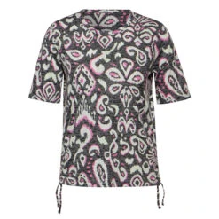 Cecil Damen T-Shirt Print Burnout Black