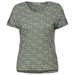 Cecil Damen T-Shirt Button With Minimalprint Cool Khaki