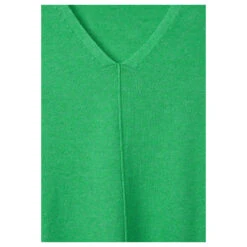 Cecil Damen Pullover Cosy Mix Rounded V-Neck Celery Green Melange -Modebekleidungs Geschäft cecil cosy mix rounded v neck pullover gruen 15552 detail