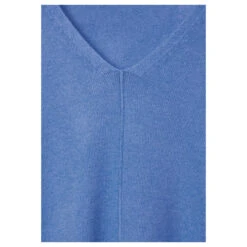 Cecil Damen Pullover Cosy Mix Rounded V-Neck Water Blue Melange 9 Cecil Damen Pullover Cosy Mix Rounded V-Neck Water Blue Melange -Modebekleidungs Geschäft cecil cosy rounded v neck pullover blau 15553 detail