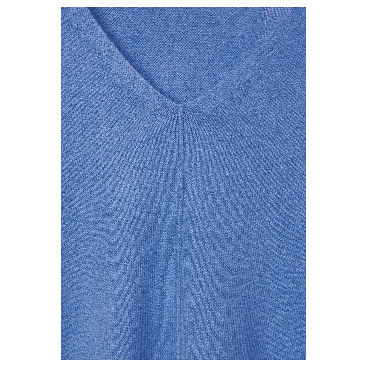 Cecil Damen Pullover Cosy Mix Rounded V-Neck Water Blue Melange 5 Cecil Damen Pullover Cosy Mix Rounded V-Neck Water Blue Melange – Bild 5