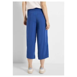 Cecil Neele Wideleg Capri 3/4 Hose Blue Sea -Modebekleidungs Geschäft cecil jeans neele blau 14922 ansicht hinten