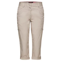 Cecil New York Capri Papertouch 3/4 Baumwollhose Boulder Beige