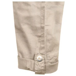 Cecil New York Capri Papertouch 3/4 Baumwollhose Boulder Beige -Modebekleidungs Geschäft cecil jeans new york papertouch beige 15603 detail saum