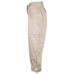 Cecil New York Capri Papertouch 3/4 Baumwollhose Boulder Beige -Modebekleidungs Geschäft cecil jeans new york papertouch beige 15603 seite