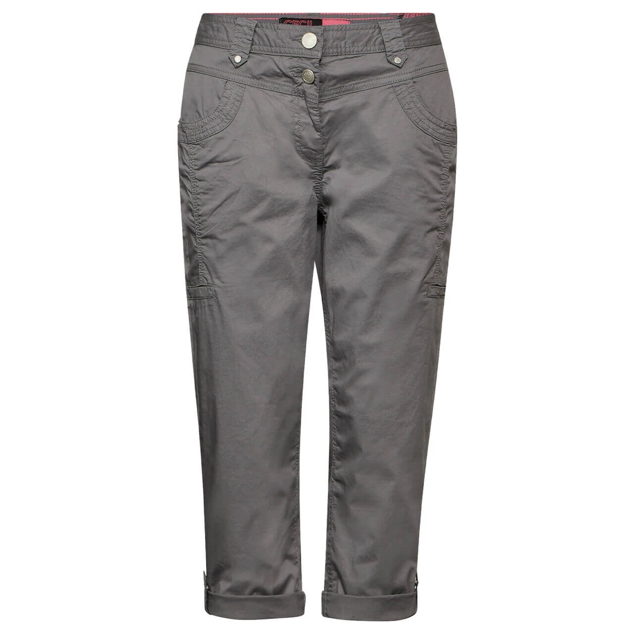 Cecil New York Capri Papertouch 3/4 Baumwollhose Soft Iron Grey 1 Cecil New York Capri Papertouch 3/4 Baumwollhose Soft Iron Grey