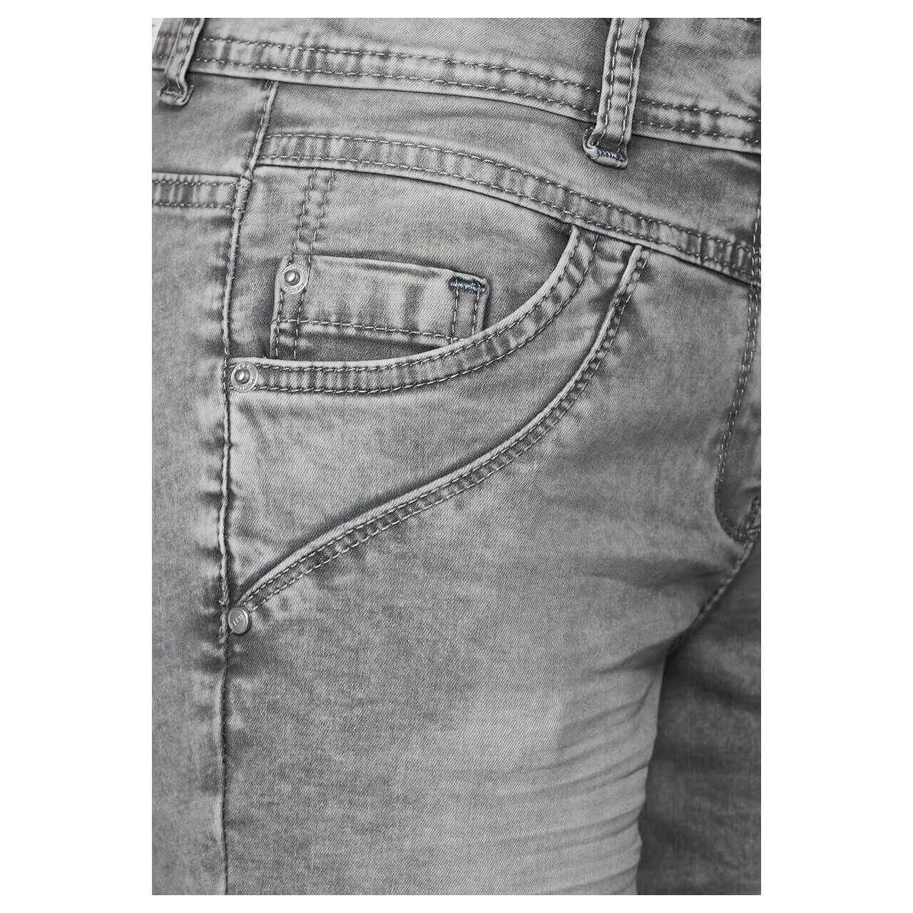 Cecil Scarlett Capri 3/4 Jeans Grey Washed 7 Cecil Scarlett Capri 3/4 Jeans Grey Washed – Bild 7