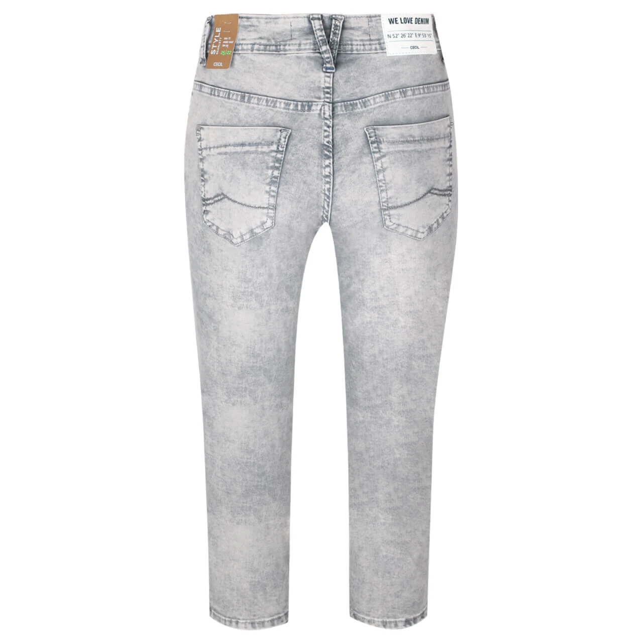 Cecil Scarlett Capri 3/4 Jeans Grey Washed 2 Cecil Scarlett Capri 3/4 Jeans Grey Washed – Bild 2