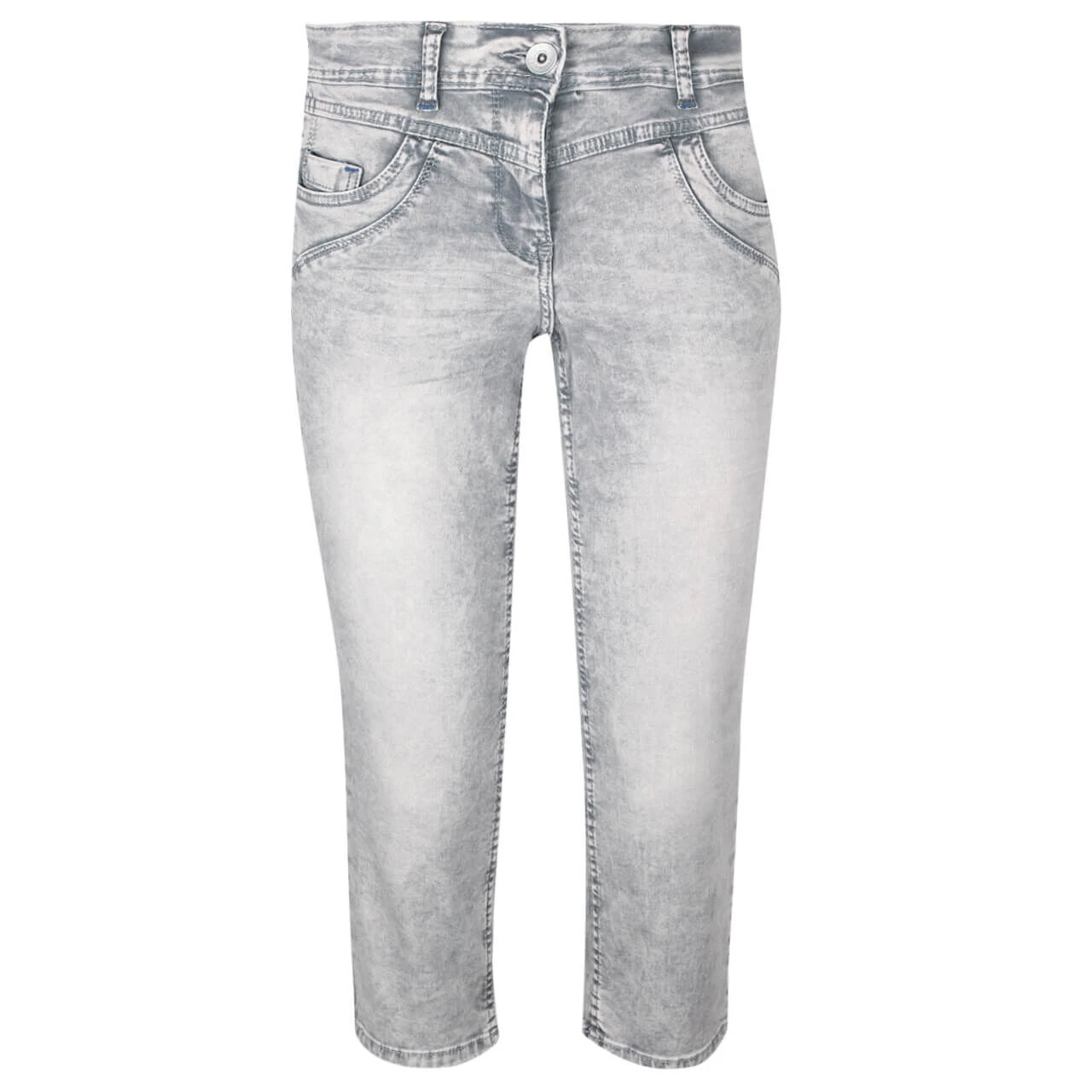 Cecil Scarlett Capri 3/4 Jeans Grey Washed 1 Cecil Scarlett Capri 3/4 Jeans Grey Washed