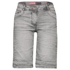 Cecil Scarlett Jeans Shorts Mid Grey Used Washed