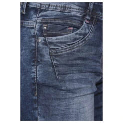 Cecil Scarlett Jeans Shorts Mid Blue Used Washed 16 Cecil Scarlett Jeans Shorts Mid Blue Used Washed -Modebekleidungs Geschäft cecil jeans scarlett shorts mid blue 10235 ansicht detail vorne