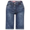 Cecil Scarlett Jeans Shorts Mid Blue Used Washed