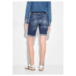 Cecil Scarlett Jeans Shorts Mid Blue Used Washed 15 Cecil Scarlett Jeans Shorts Mid Blue Used Washed -Modebekleidungs Geschäft cecil jeans scarlett shorts mid blue 10235 model hinten