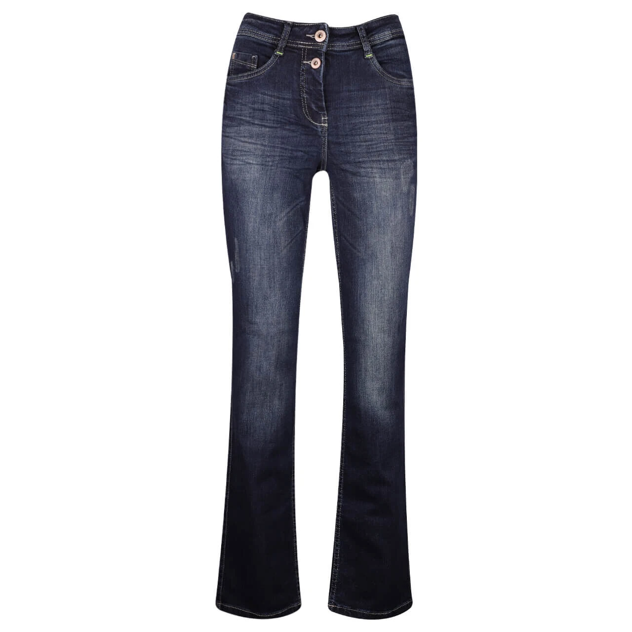 Cecil Toronto Bootcut Jeans Dark Blue Destroyed 1 Cecil Toronto Bootcut Jeans Dark Blue Destroyed