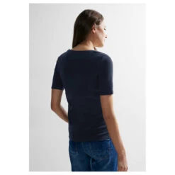 Cecil Damen T-Shirt Lena Universal Blue 7 Cecil Damen T-Shirt Lena Universal Blue -Modebekleidungs Geschäft cecil lena shirt blau 15512 model hinten