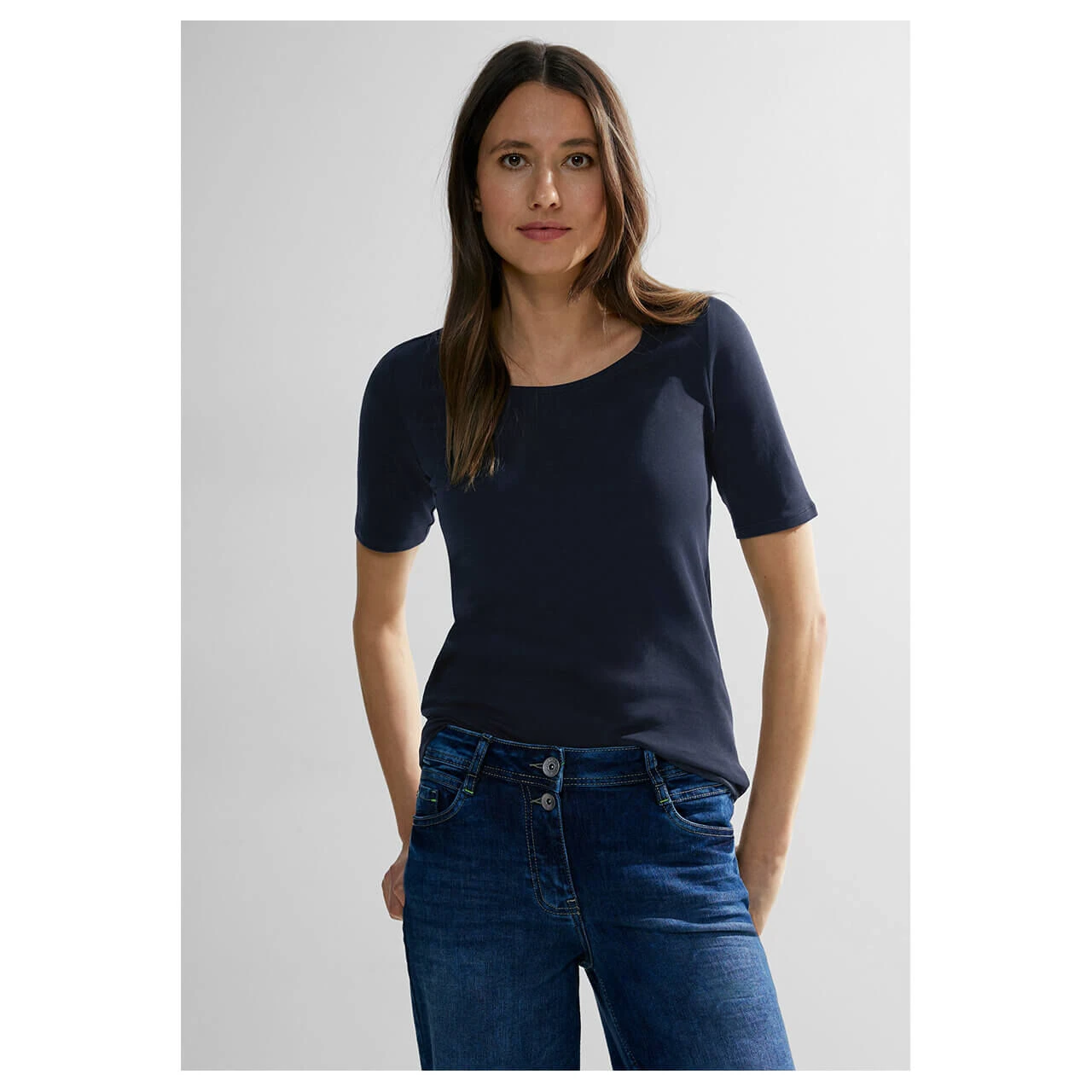 Cecil Damen T-Shirt Lena Universal Blue 2 Cecil Damen T-Shirt Lena Universal Blue – Bild 2