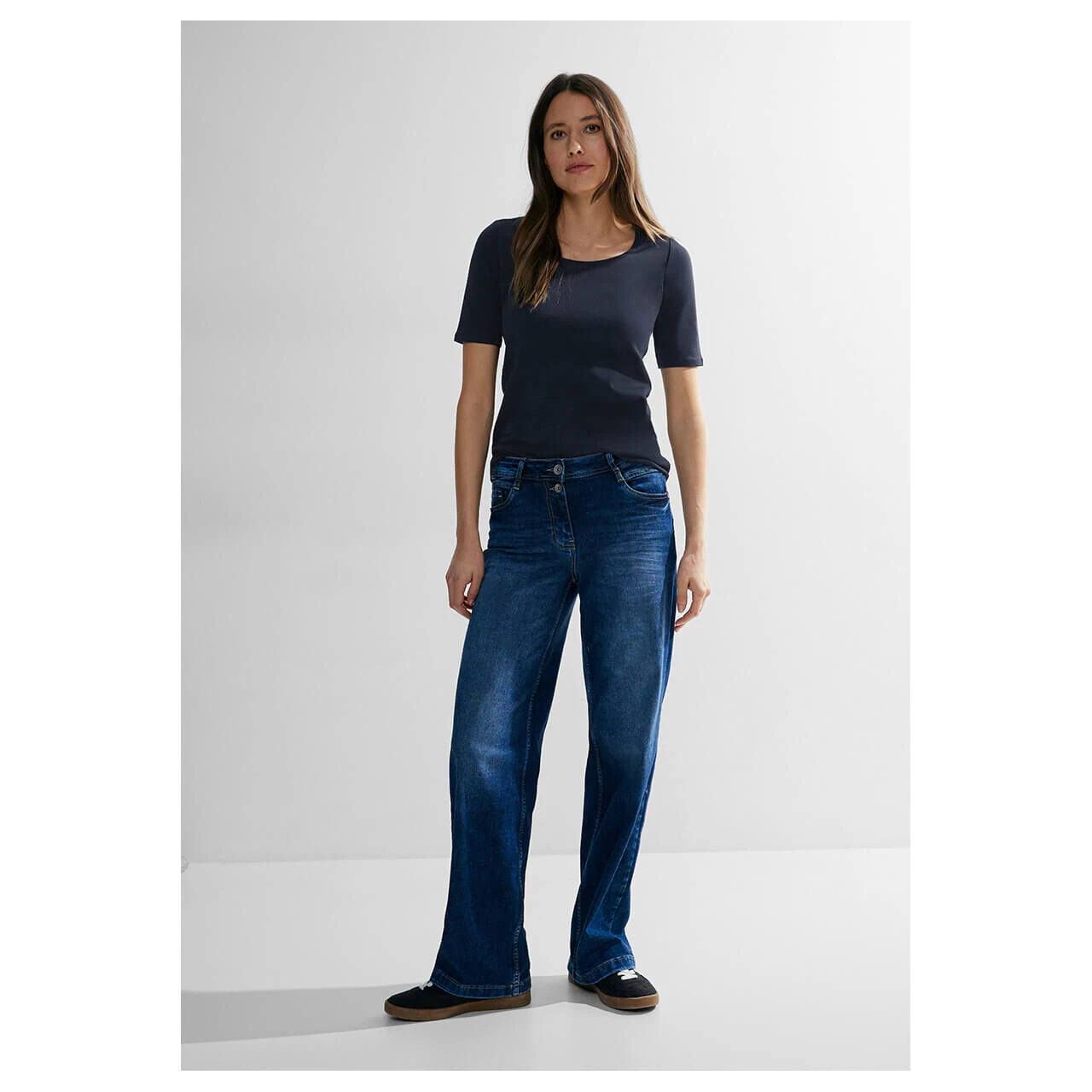 Cecil Damen T-Shirt Lena Universal Blue 4 Cecil Damen T-Shirt Lena Universal Blue – Bild 4