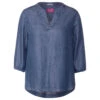Cecil Damen 3/4 Arm Bluse Lyocell Mid Blue Wash