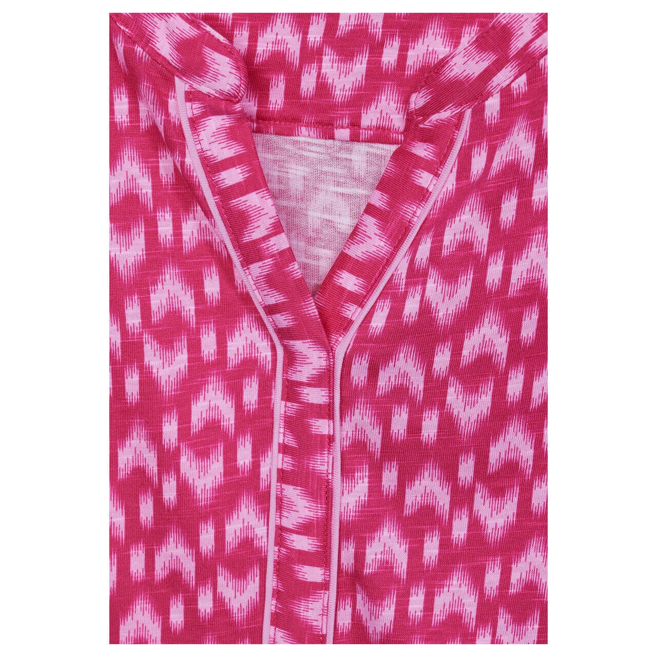 Cecil Damen T-Shirt Minimal Tunic Splitneck Pink Sorbet Printed 5 Cecil Damen T-Shirt Minimal Tunic Splitneck Pink Sorbet Printed – Bild 5