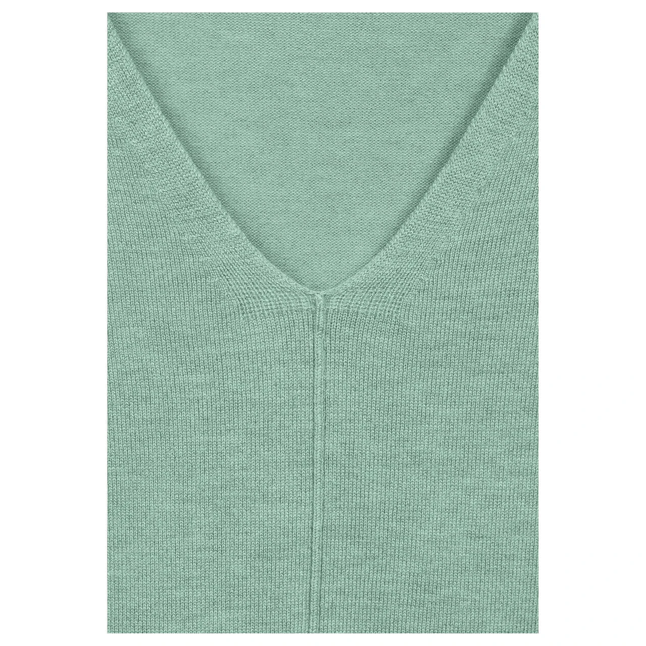 Cecil Damen 3/4 Arm Pullover Oversized V-Neck Salvia Green Melange 5 Cecil Damen 3/4 Arm Pullover Oversized V-Neck Salvia Green Melange – Bild 5
