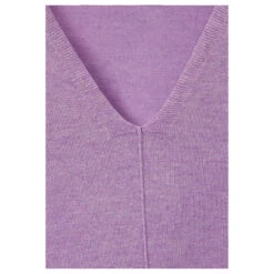 Cecil Damen 3/4 Arm Pullover Oversized V-Neck Sporty Lilac Melange -Modebekleidungs Geschäft cecil oversized v neck pullover lila 15569 detail