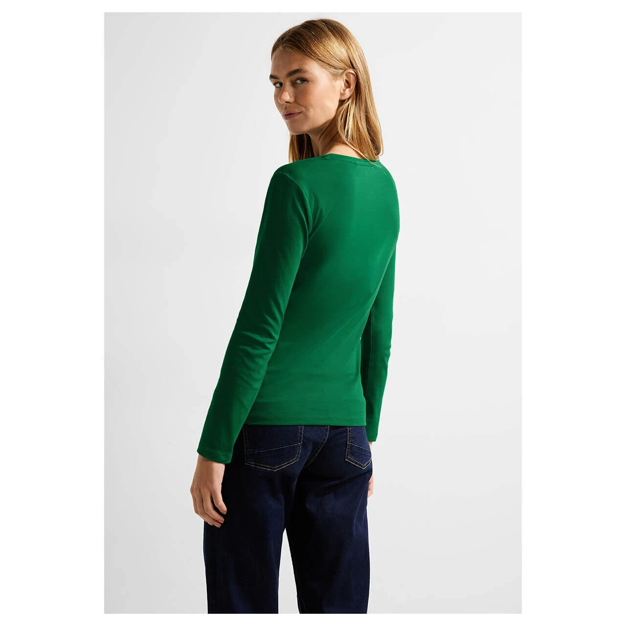 Cecil Damen Langarm Shirt Pia Easy Green 3 Cecil Damen Langarm Shirt Pia Easy Green – Bild 3