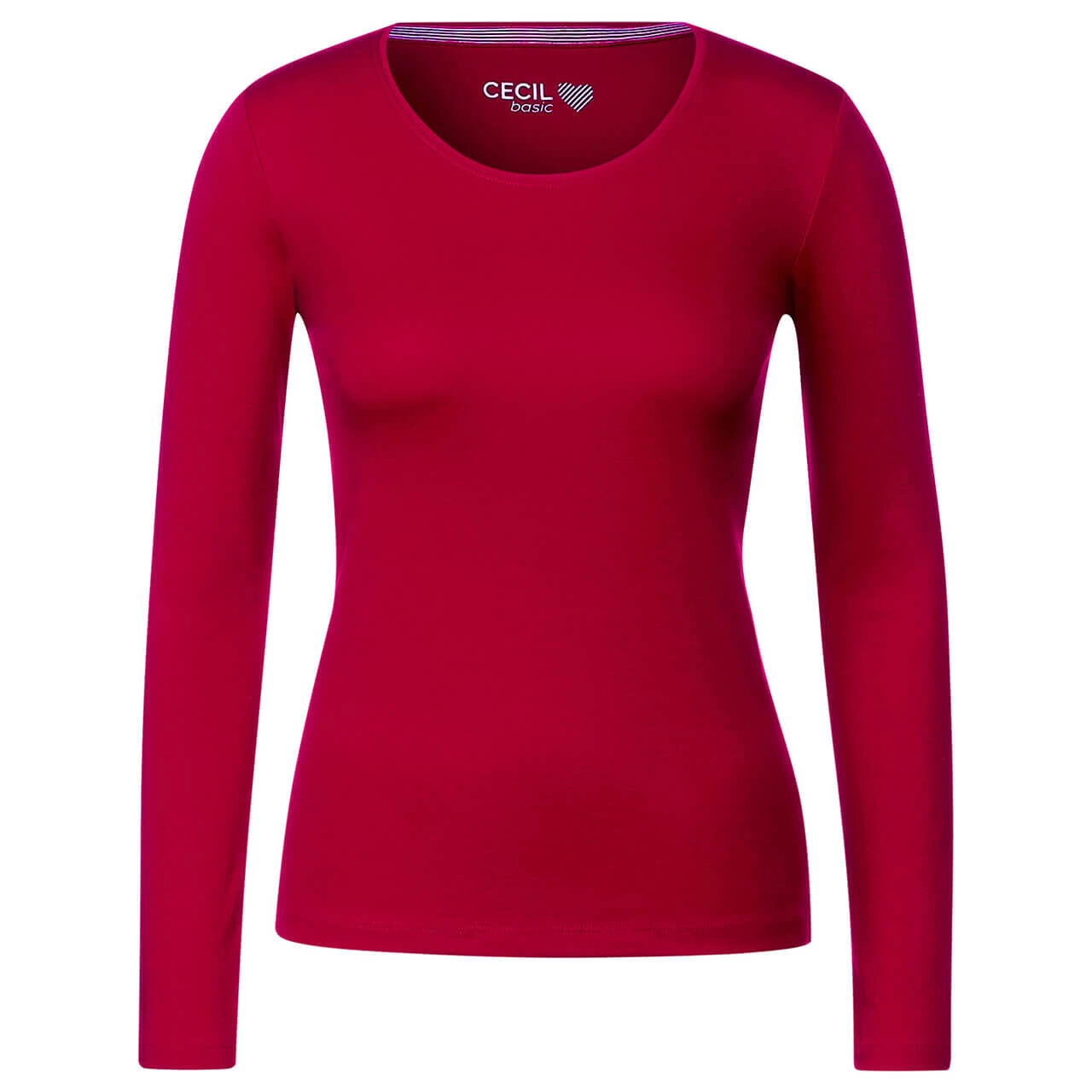Cecil Damen Langarm Shirt Pia Casual Red 1 Cecil Damen Langarm Shirt Pia Casual Red