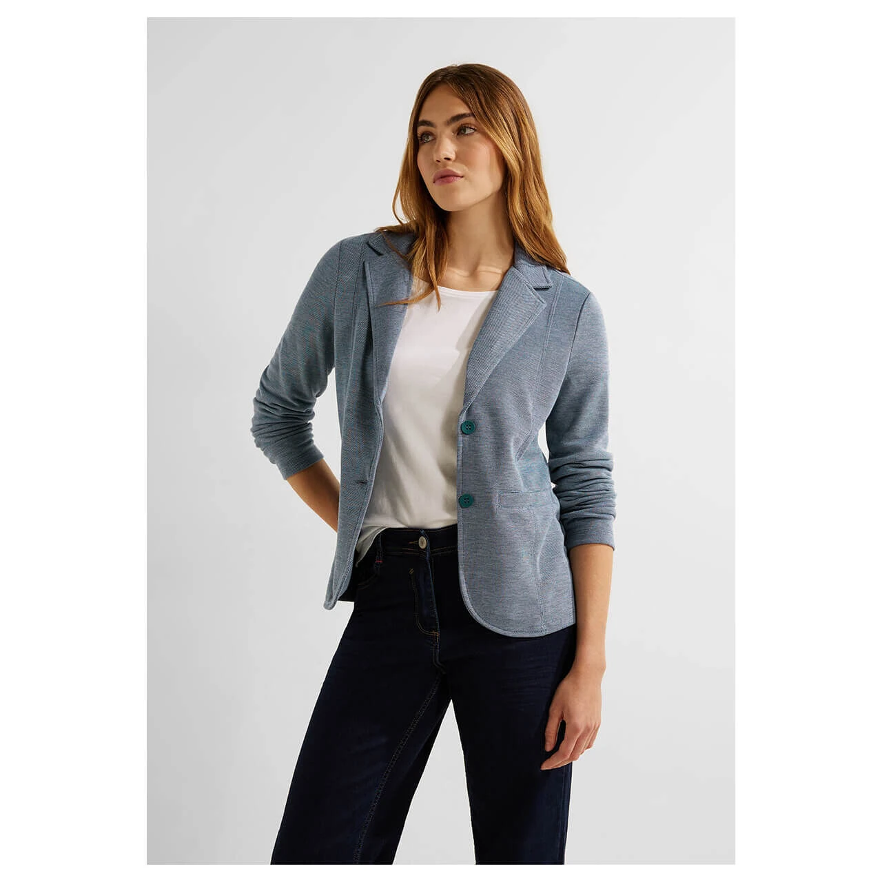 Cecil Piqué Blazer Deep Lake Green 2 Cecil Piqué Blazer Deep Lake Green – Bild 2