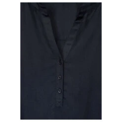 Cecil Solid Damen 3/4 Arm Bluse Deep Blue -Modebekleidungs Geschäft cecil solid blouse bluse blau 10128 detail