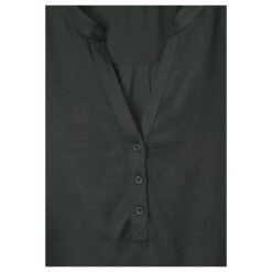 Cecil Solid Damen 3/4 Arm Bluse Easy Khaki -Modebekleidungs Geschäft cecil solid blouse bluse gruen 14684 detail