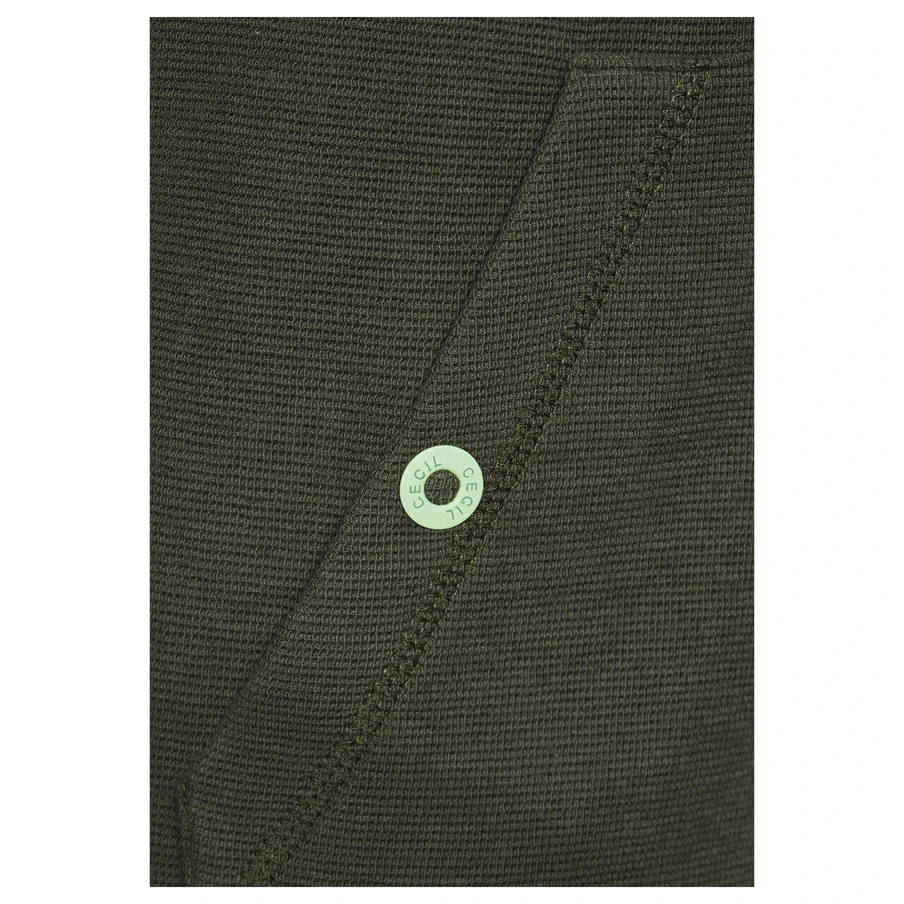 Cecil Damen Hoodie Shirtjacke Solid Cool Khaki 5 Cecil Damen Hoodie Shirtjacke Solid Cool Khaki – Bild 5