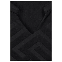 Cecil Damen Langarm Shirt Solid Jacquard Tunic Black -Modebekleidungs Geschäft cecil solid jacquard tunic langarmshirt schwarz 10001 detail