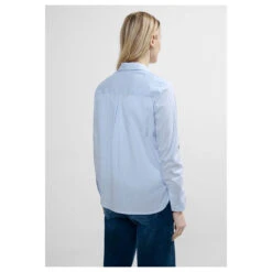 Cecil Damen Langarm Bluse Stripe Blouse Tranquil Blue -Modebekleidungs Geschäft cecil stripe blouse bluse blau 24921 model hinten