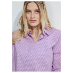 Cecil Damen Langarm Bluse Stripe Blouse Sporty Lilac 10 Cecil Damen Langarm Bluse Stripe Blouse Sporty Lilac -Modebekleidungs Geschäft cecil stripe blouse bluse violett 25565 model detail