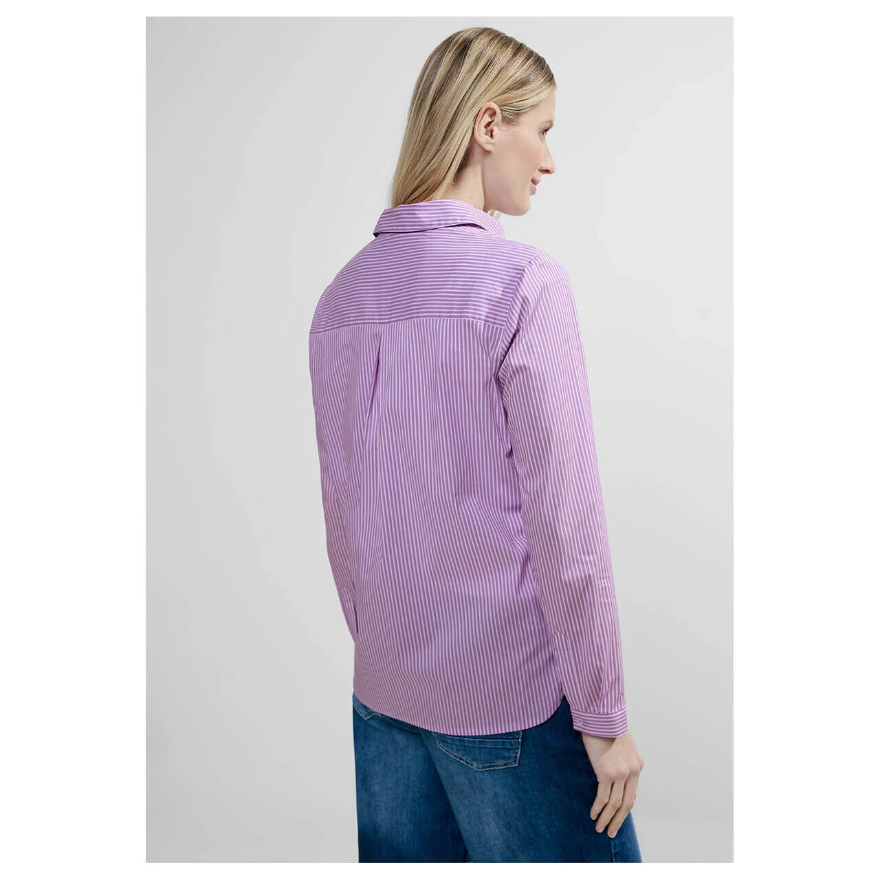 Cecil Damen Langarm Bluse Stripe Blouse Sporty Lilac 3 Cecil Damen Langarm Bluse Stripe Blouse Sporty Lilac – Bild 3
