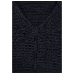 Cecil Damen 3/4 Arm Pullover Structured V-Neck Universal Blue -Modebekleidungs Geschäft cecil structured v neck pullover blau 15512 detail