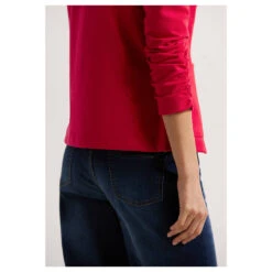 Cecil Damen Sweat Blazer Casual Red 10 Cecil Damen Sweat Blazer Casual Red -Modebekleidungs Geschäft cecil sweat blazer with gathering detail rot 14935 detail seite