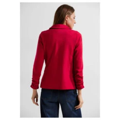 Cecil Damen Sweat Blazer Casual Red 8 Cecil Damen Sweat Blazer Casual Red -Modebekleidungs Geschäft cecil sweat blazer with gathering detail rot 14935 hinten